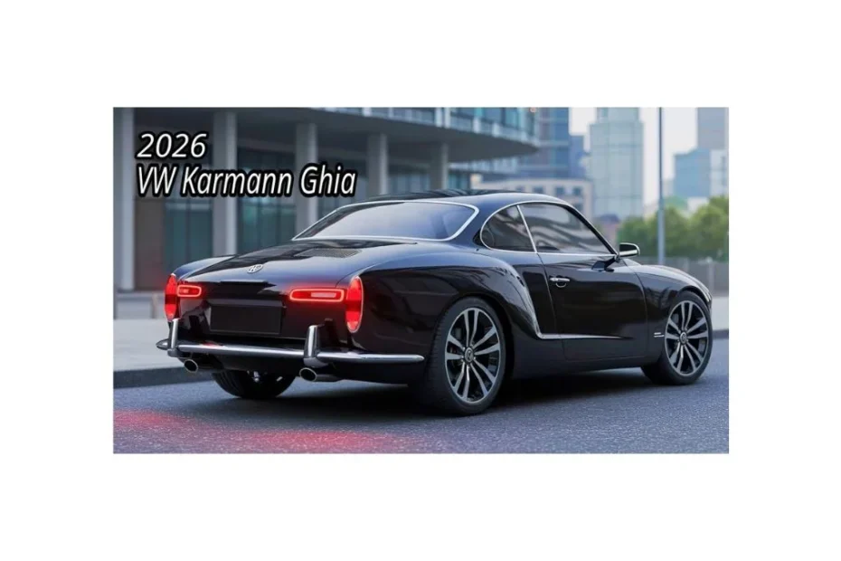 New Volkswagen Karmann Ghia 2026 electric coupe with retro modern design