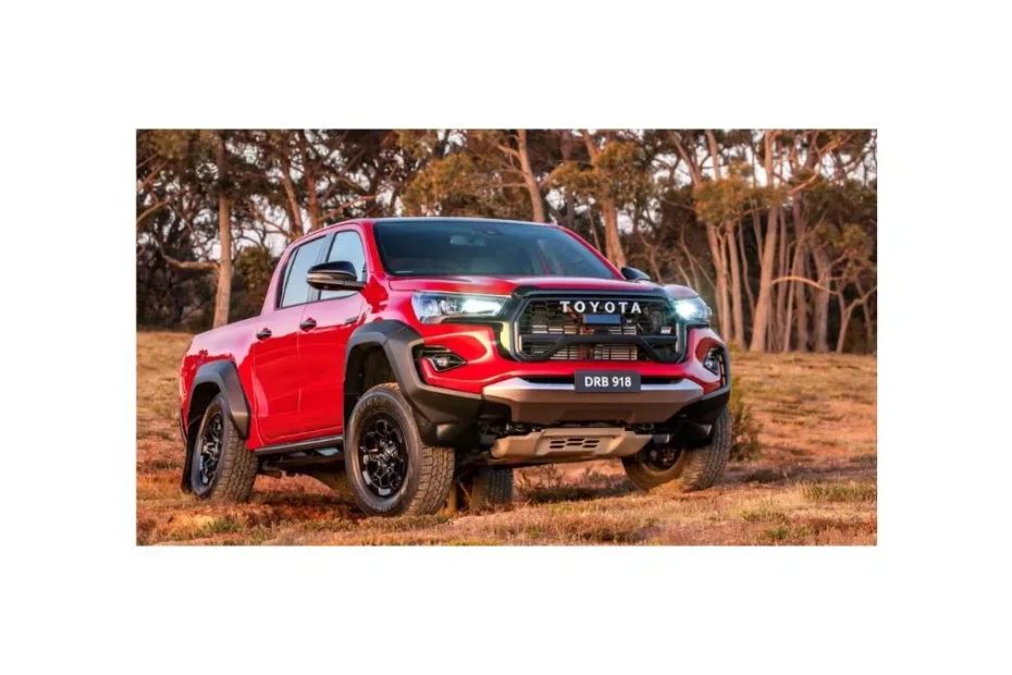 2026 Toyota Hilux tackling rugged terrain in the USA