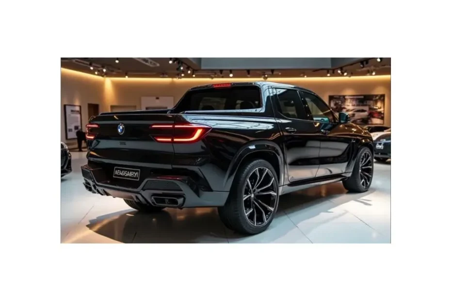 BMW pickup truck 2026 luxury concept front view with premium aggressive styling