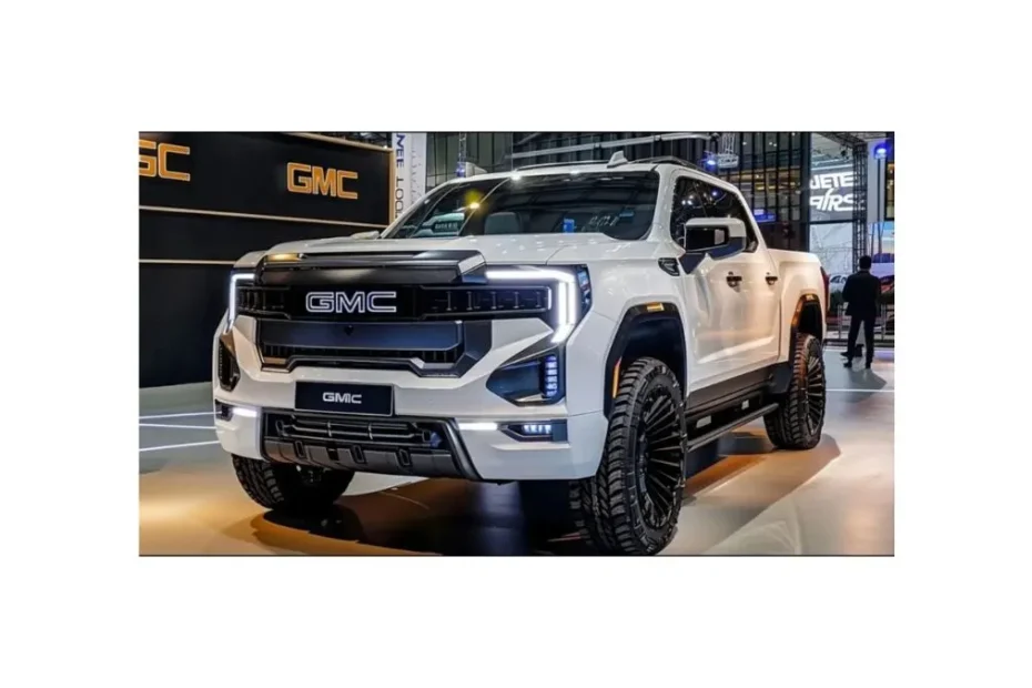 GMC Sierra 2026 pickup truck with Denali trim in USA showcasing power, luxury, towing capacity, and advanced tech