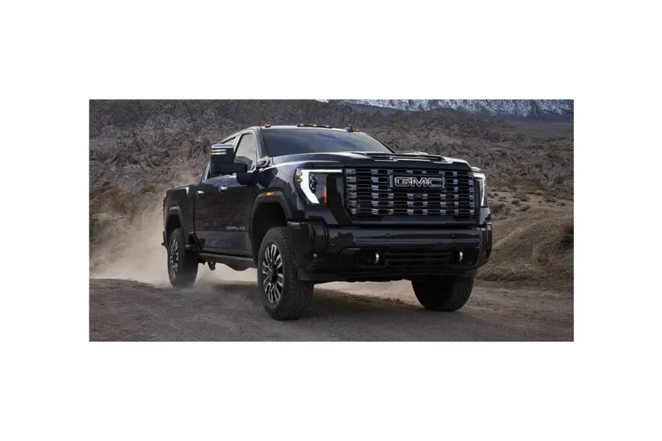 GMC Sierra 3500 HD Denali Ultimate luxury diesel truck towing trailer USA