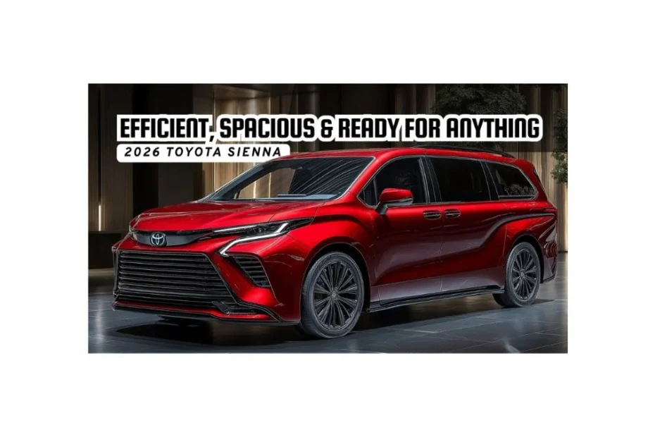 Toyota Sienna 2026 powerful hybrid minivan with incredible MPG and family comfort in USA