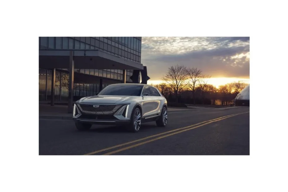 2026 Cadillac LYRIQ luxury electric SUV with futuristic design, 33-inch curved display, and premium EV technology