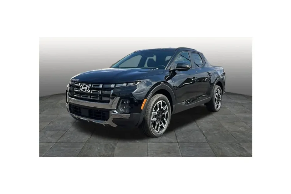 2026 Hyundai Santa Cruz XRT compact pickup truck front view with rugged design on road