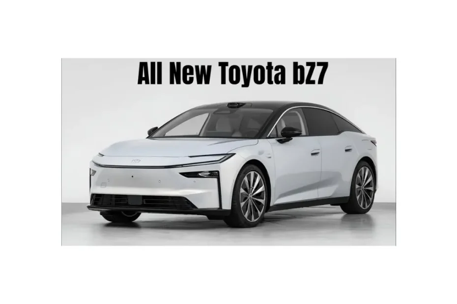 Toyota bZ7 futuristic electric sedan with sleek design and long range EV styling